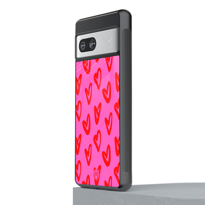 hot pink soul back phone cover | glass case for Google Pixel 7