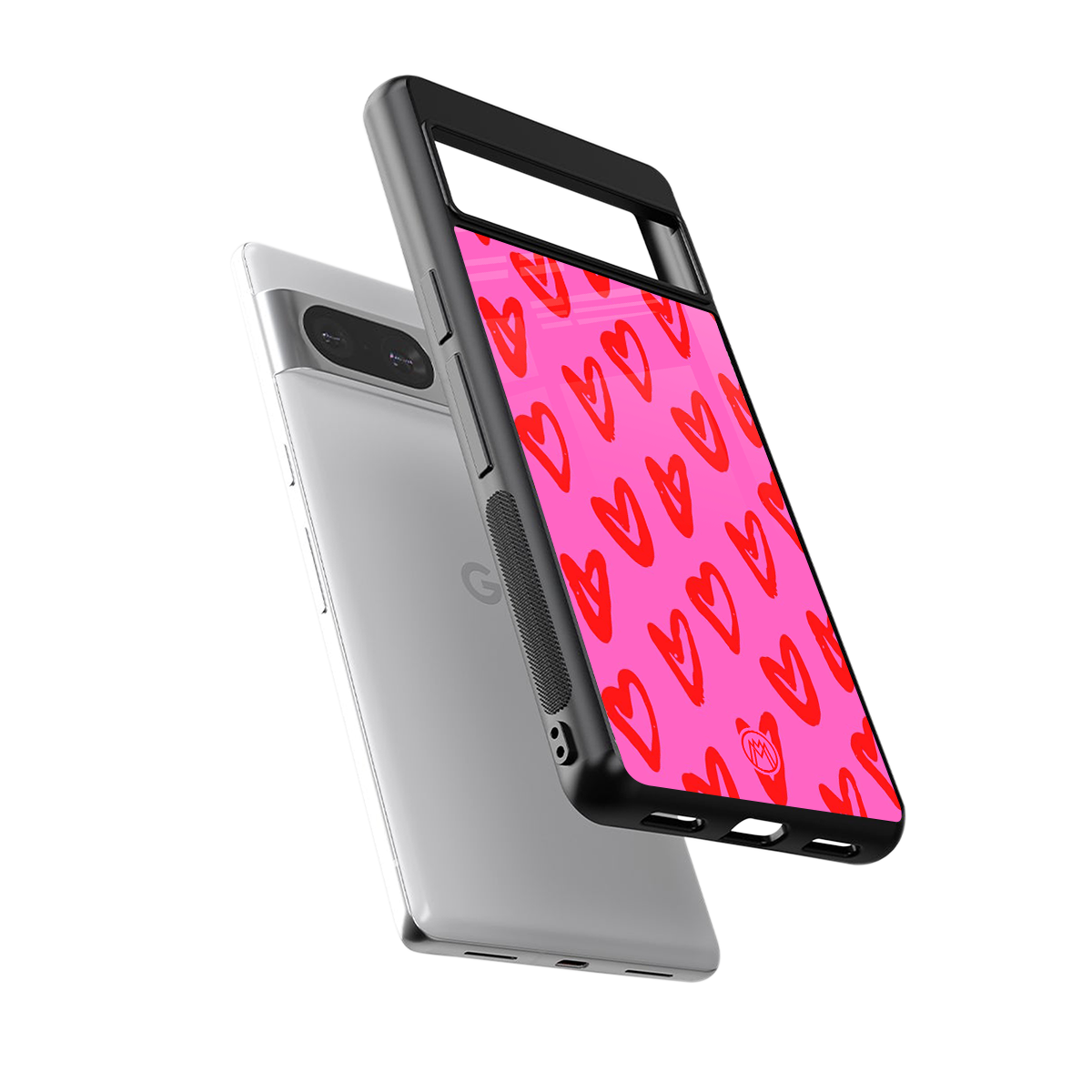 hot pink soul back phone cover | glass case for Google Pixel 8