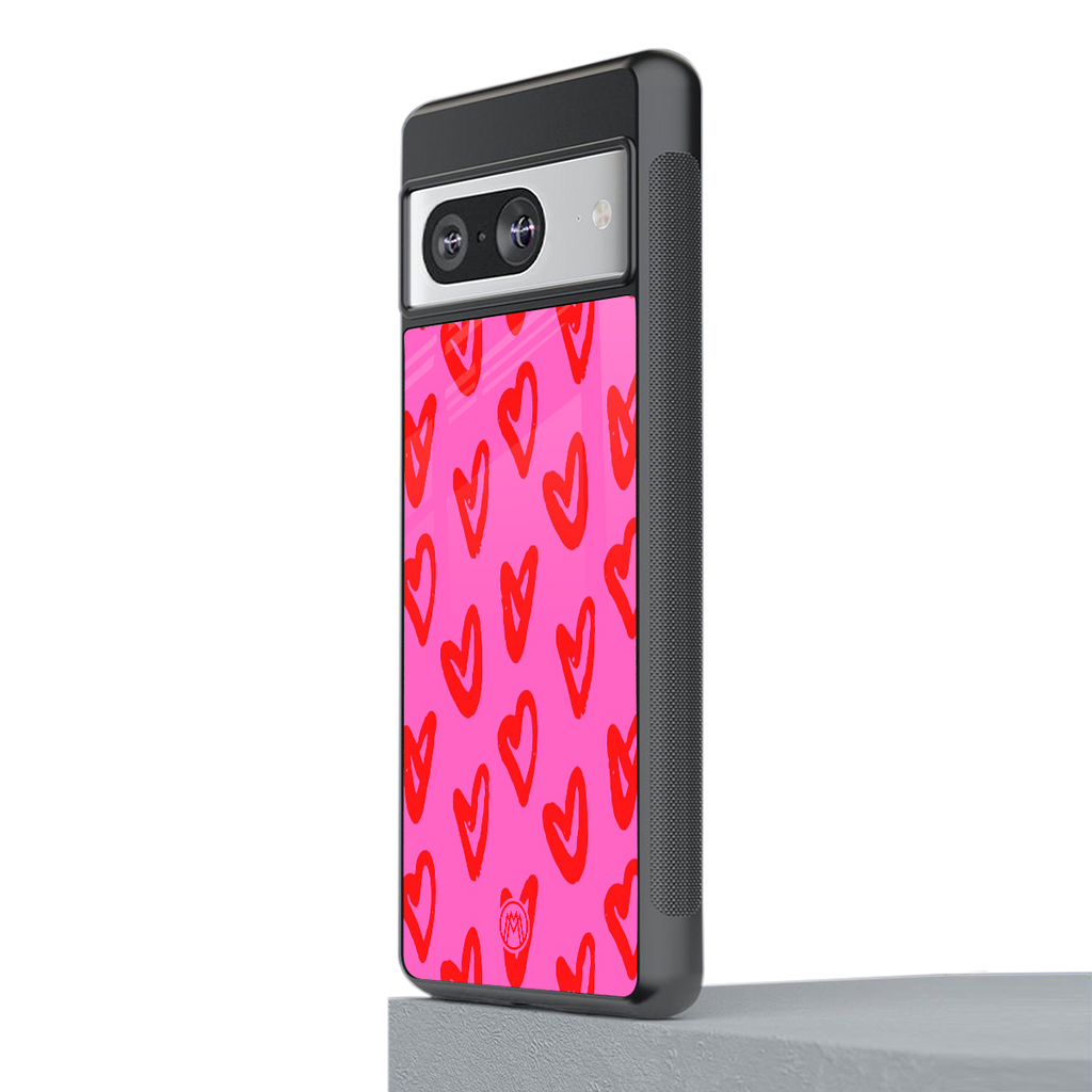hot pink soul back phone cover | glass case for Google Pixel 8