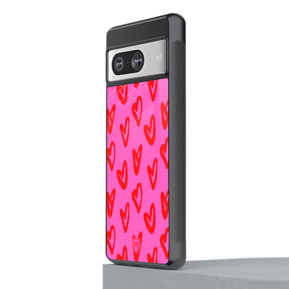 hot pink soul back phone cover | glass case for Google Pixel 8