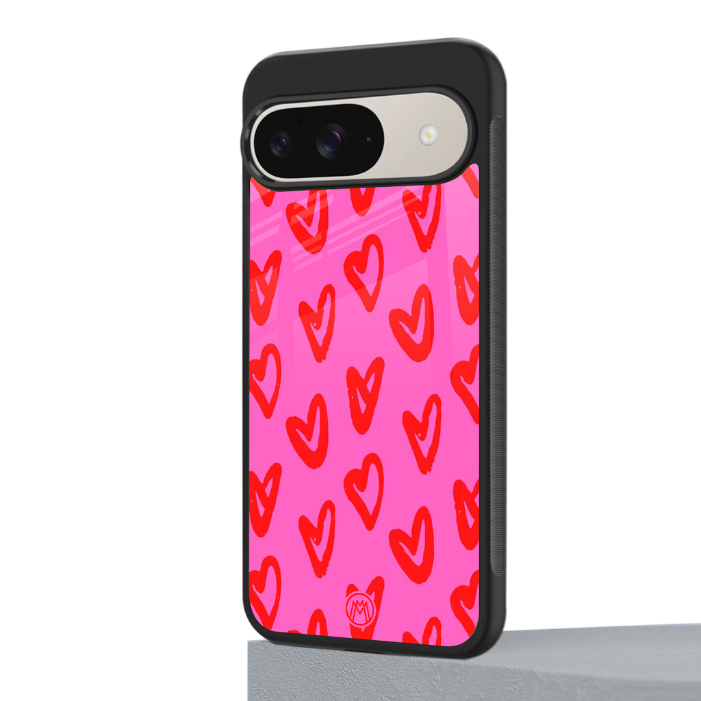 hot pink soul back phone cover | glass case for google pixel 9