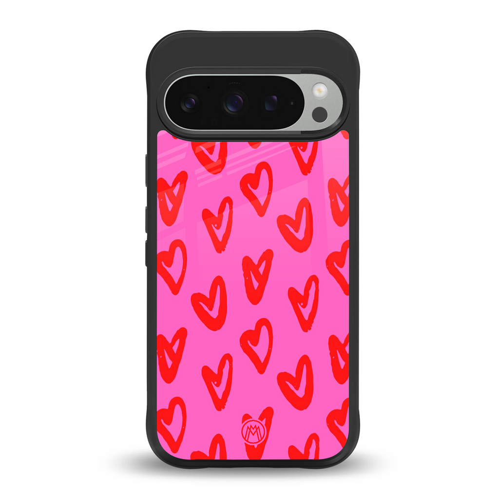 hot pink soul back phone cover | glass case for google pixel 9 pro