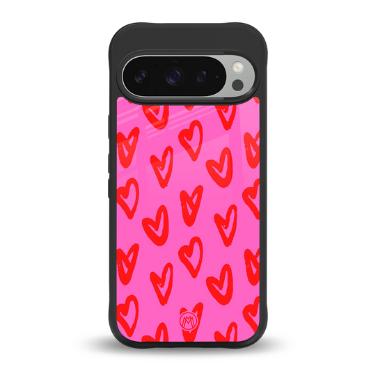 hot pink soul back phone cover | glass case for google pixel 9 pro xl