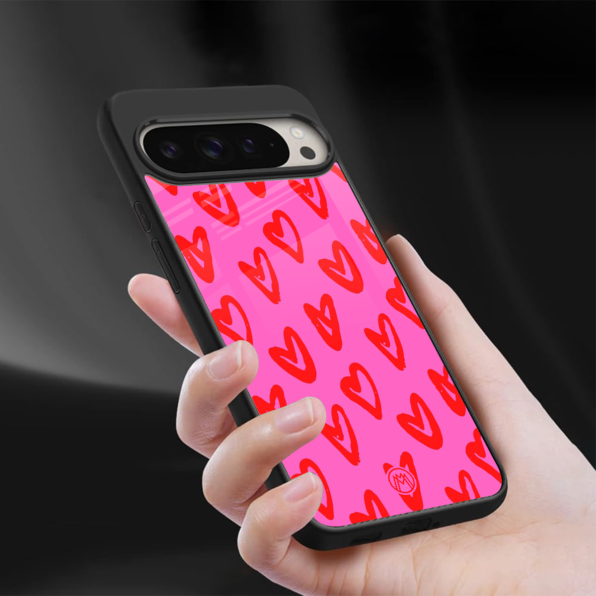 hot pink soul back phone cover | glass case for google pixel 9 pro xl