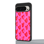 hot pink soul back phone cover | glass case for google pixel 9 pro