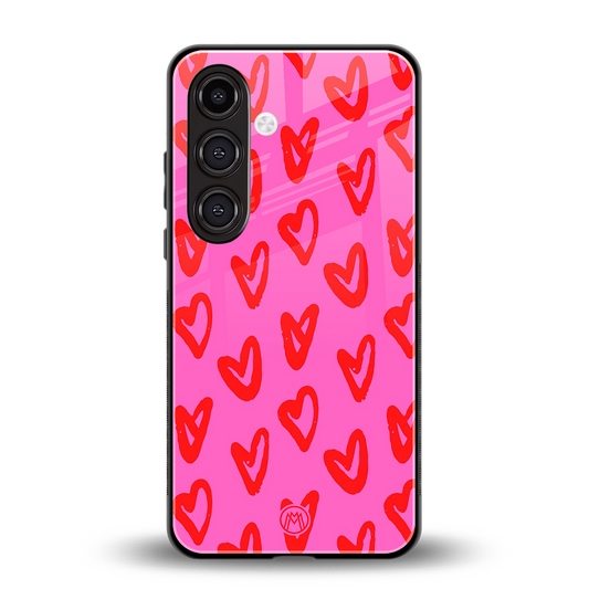 hot pink soul back phone cover | glass case for samsung galaxy s24 plus