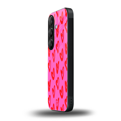 hot pink soul back phone cover | glass case for samsung galaxy s24 fe