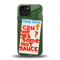 hot sauce back phone cover | glass case for iphone 13 mini