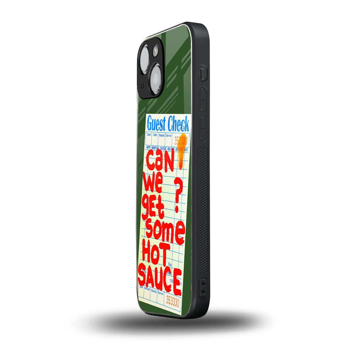 hot sauce back phone cover | glass case for iphone 13 mini