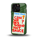 hot sauce back phone cover | glass case for iphone 13 pro