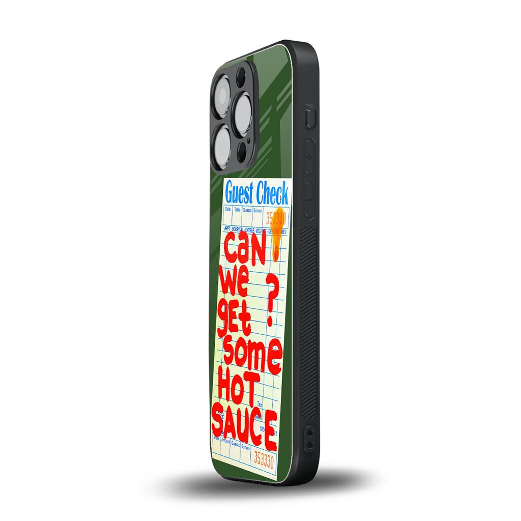 hot sauce back phone cover | glass case for iphone 13 pro