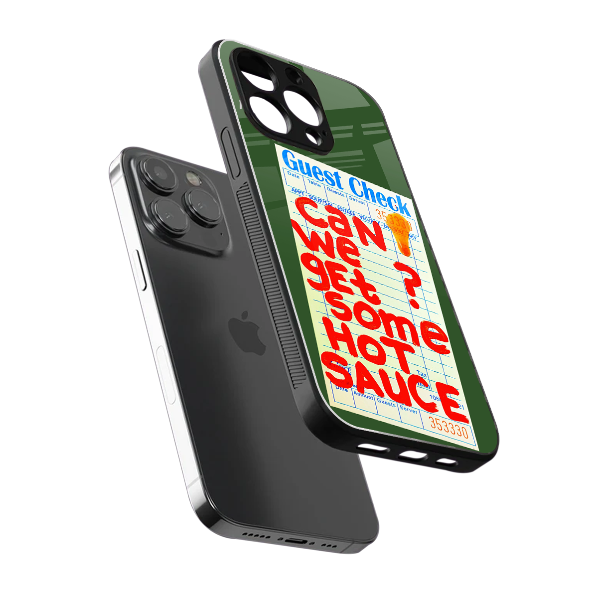 hot sauce back phone cover | glass case for iphone 15 pro max