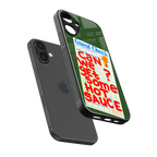 hot sauce back phone cover | glass case for iphone 16 plus