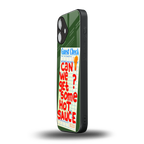 hot sauce back phone cover | glass case for iphone 16 plus