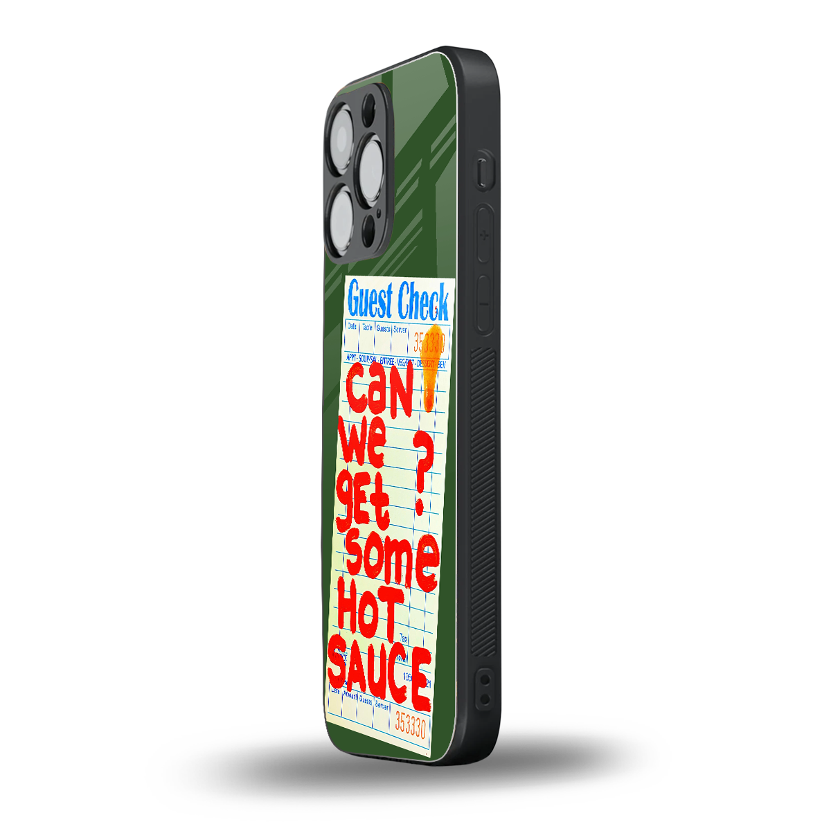 hot sauce back phone cover | glass case for iphone 16 pro max