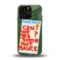 hot sauce back phone cover | glass case for iphone 16 pro