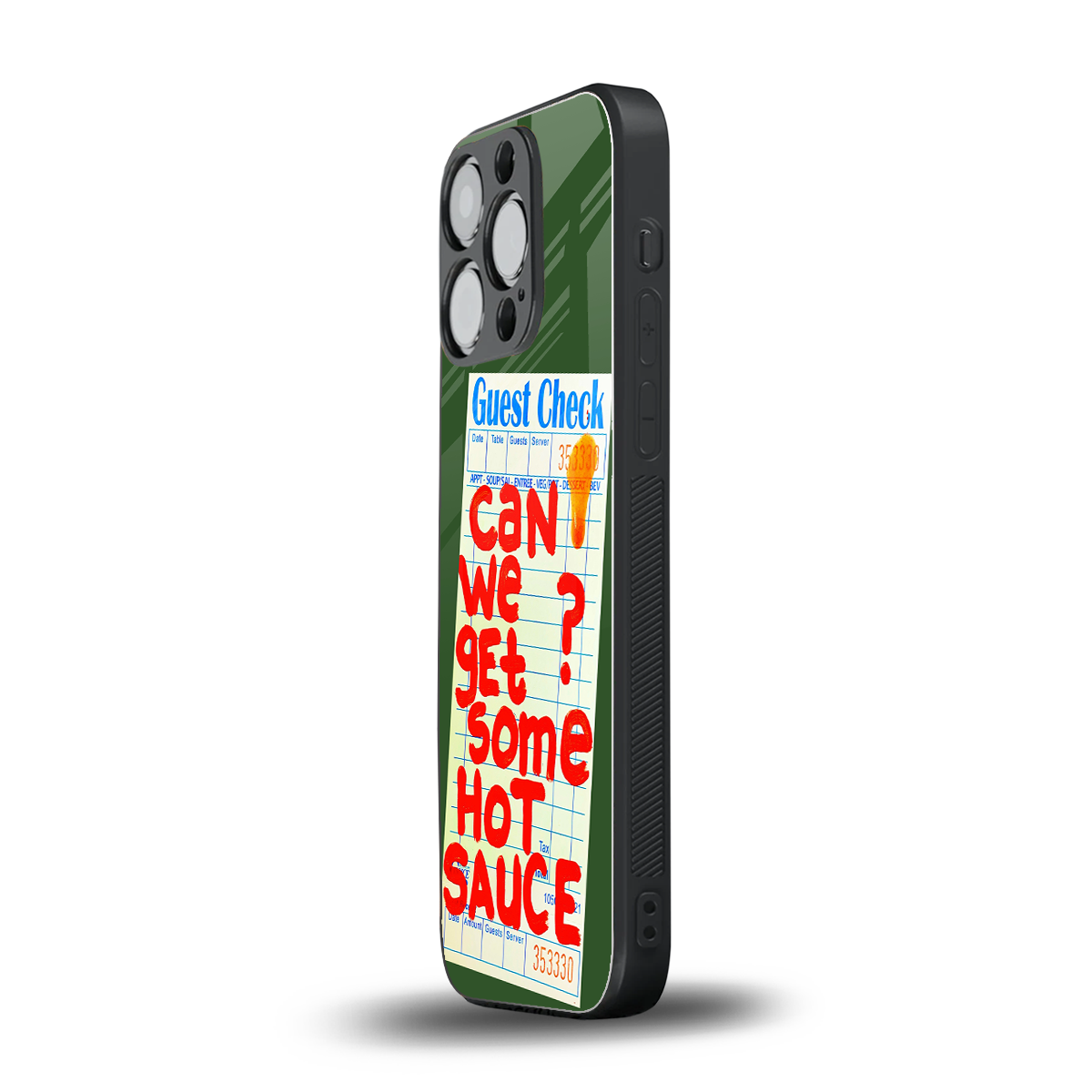 hot sauce back phone cover | glass case for iphone 16 pro