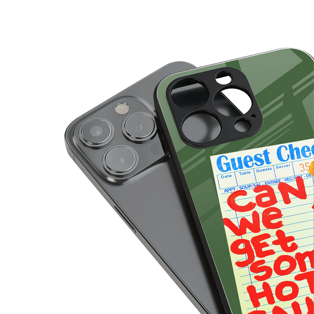 hot sauce back phone cover | glass case for iphone 16