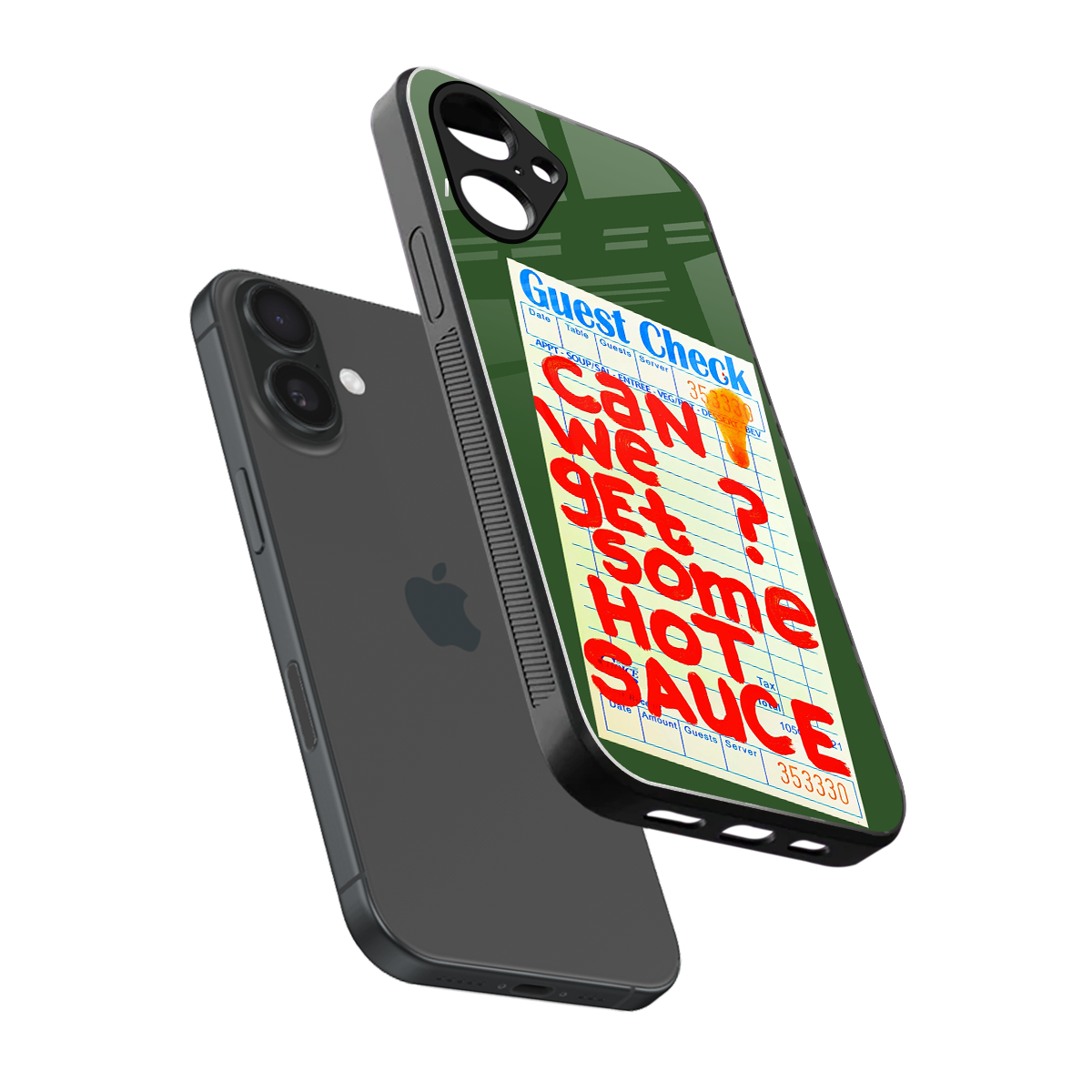 hot sauce back phone cover | glass case for iphone 16