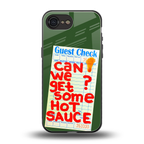 hot sauce back phone cover | glass case for iphone 16e