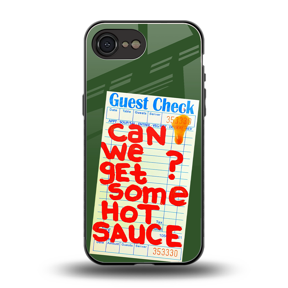 hot sauce back phone cover | glass case for iphone 16e