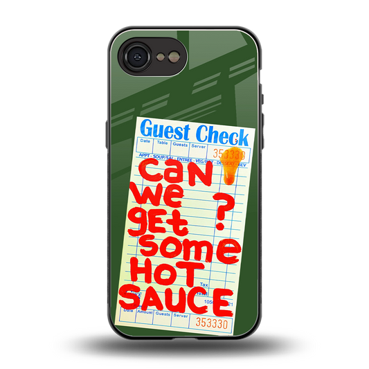 hot sauce back phone cover | glass case for iphone 16e
