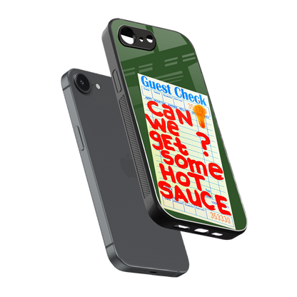 hot sauce back phone cover | glass case for iphone 16e