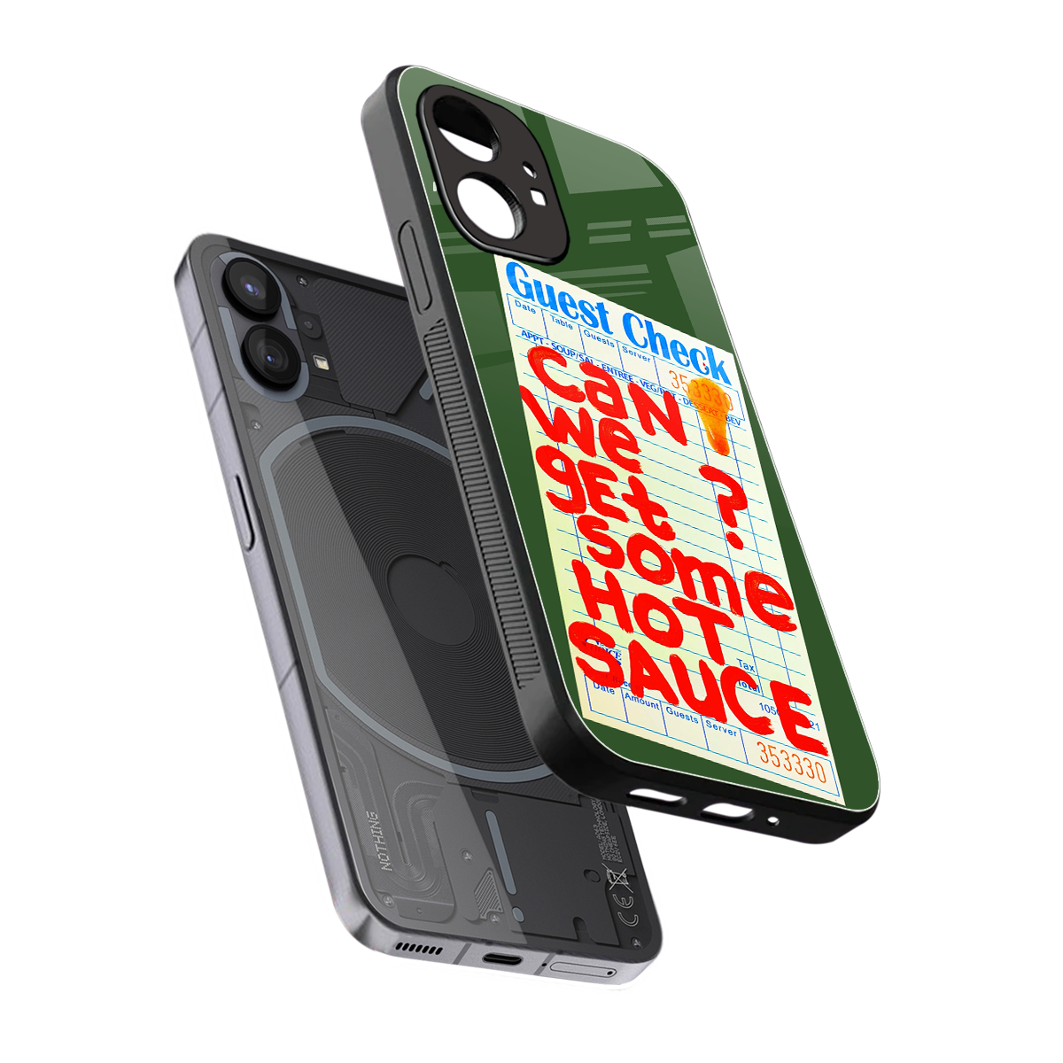 hot sauce back phone cover | glass case for nothing phone 1