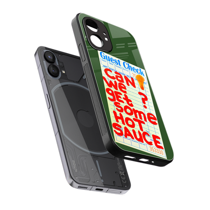 hot sauce back phone cover | glass case for nothing phone 1