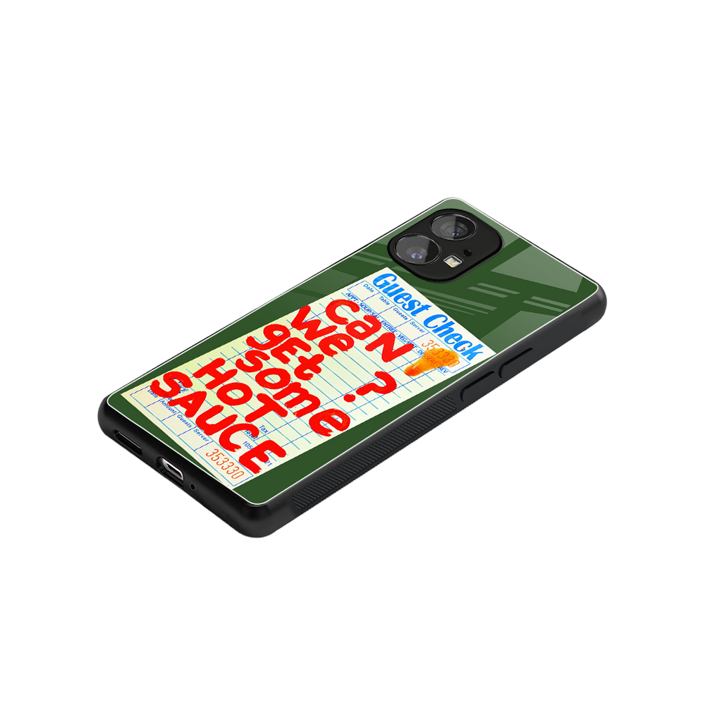 hot sauce back phone cover | glass case for nothing phone 1