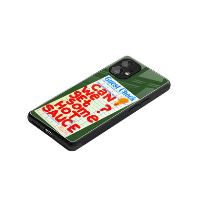 hot sauce back phone cover | glass case for nothing phone 1