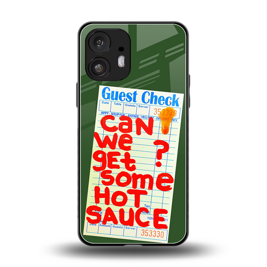 hot sauce back phone cover | glass case for nothing phone 2