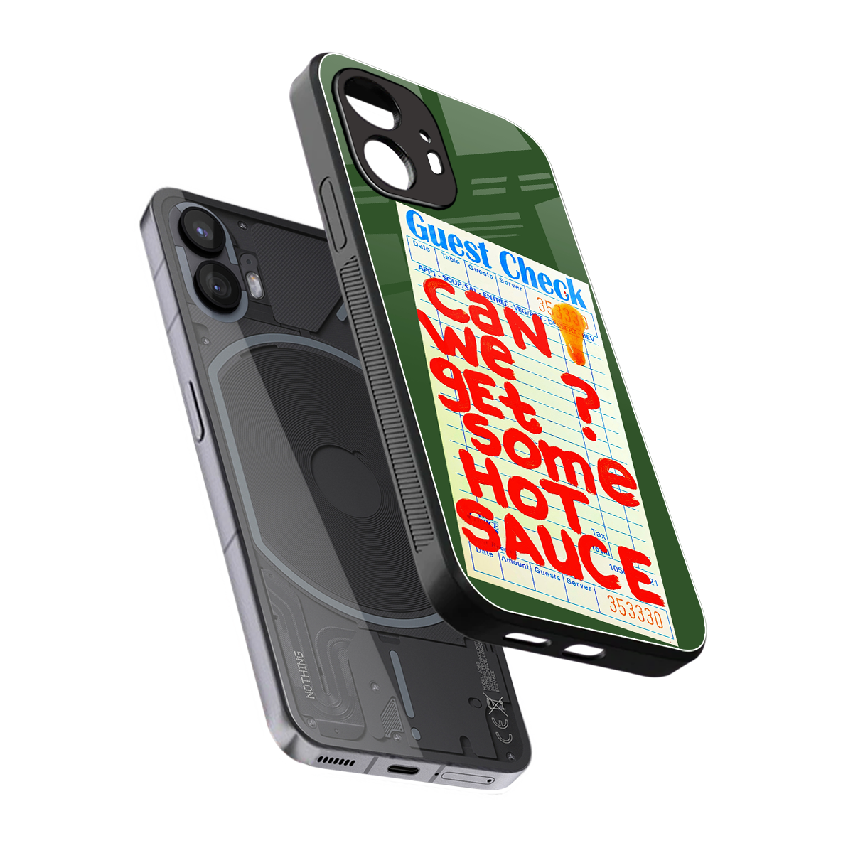 hot sauce back phone cover | glass case for nothing phone 2