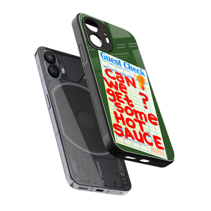 hot sauce back phone cover | glass case for nothing phone 2