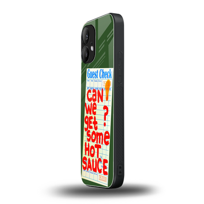 hot sauce back phone cover | glass case for nothing phone 2