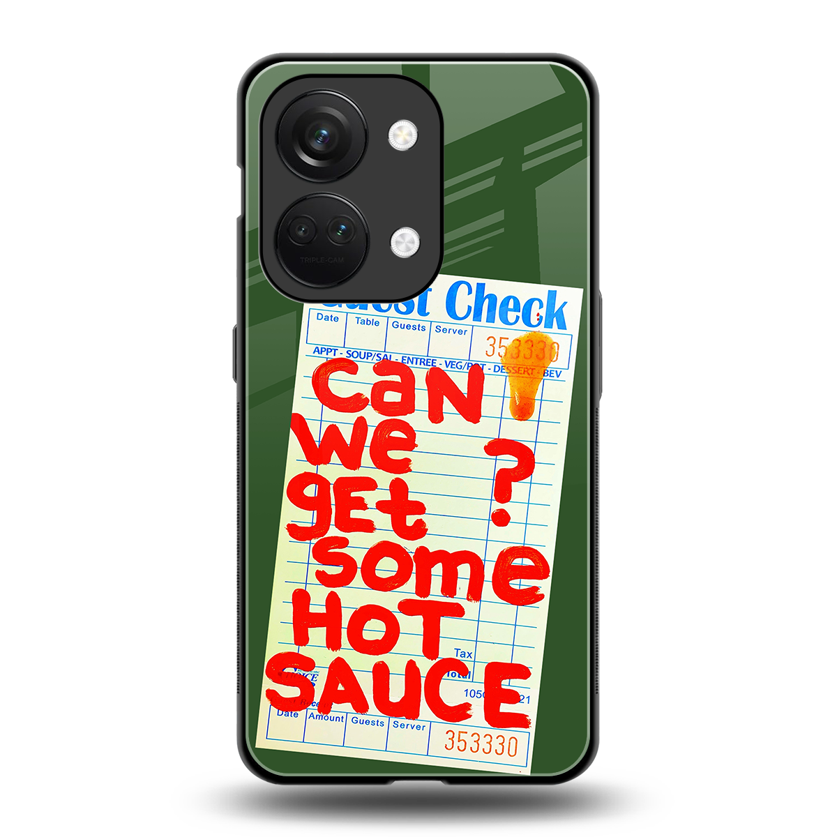 hot sauce back phone cover | glass case for oneplus nord 3