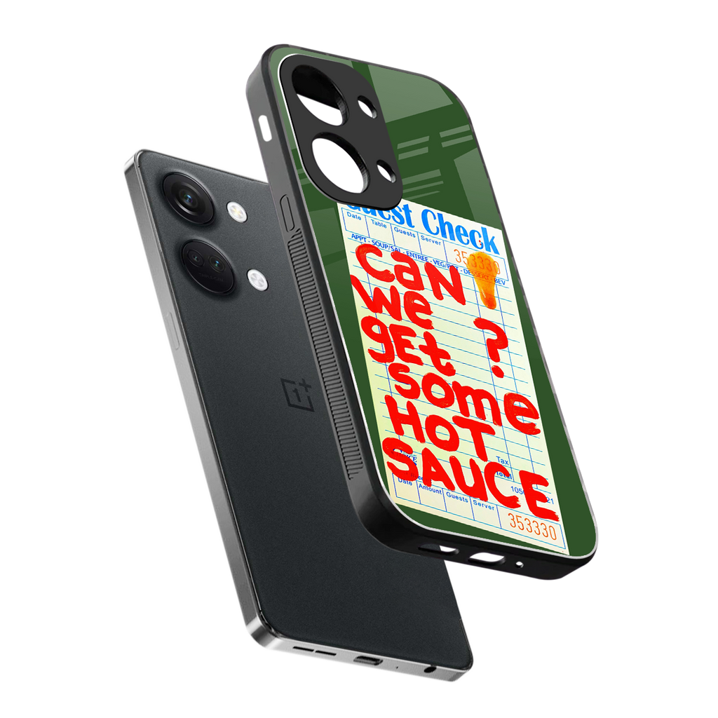 hot sauce back phone cover | glass case for oneplus nord 3