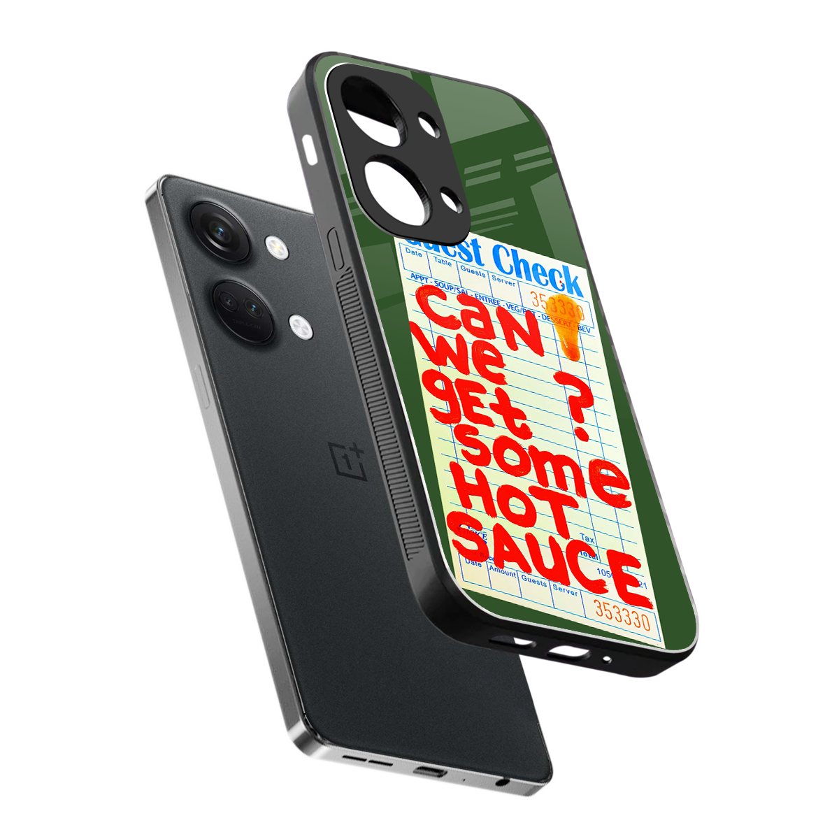 hot sauce back phone cover | glass case for oneplus nord 3