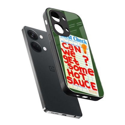 hot sauce back phone cover | glass case for oneplus nord 3