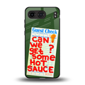 hot sauce back phone cover | glass case for oneplus nord 4