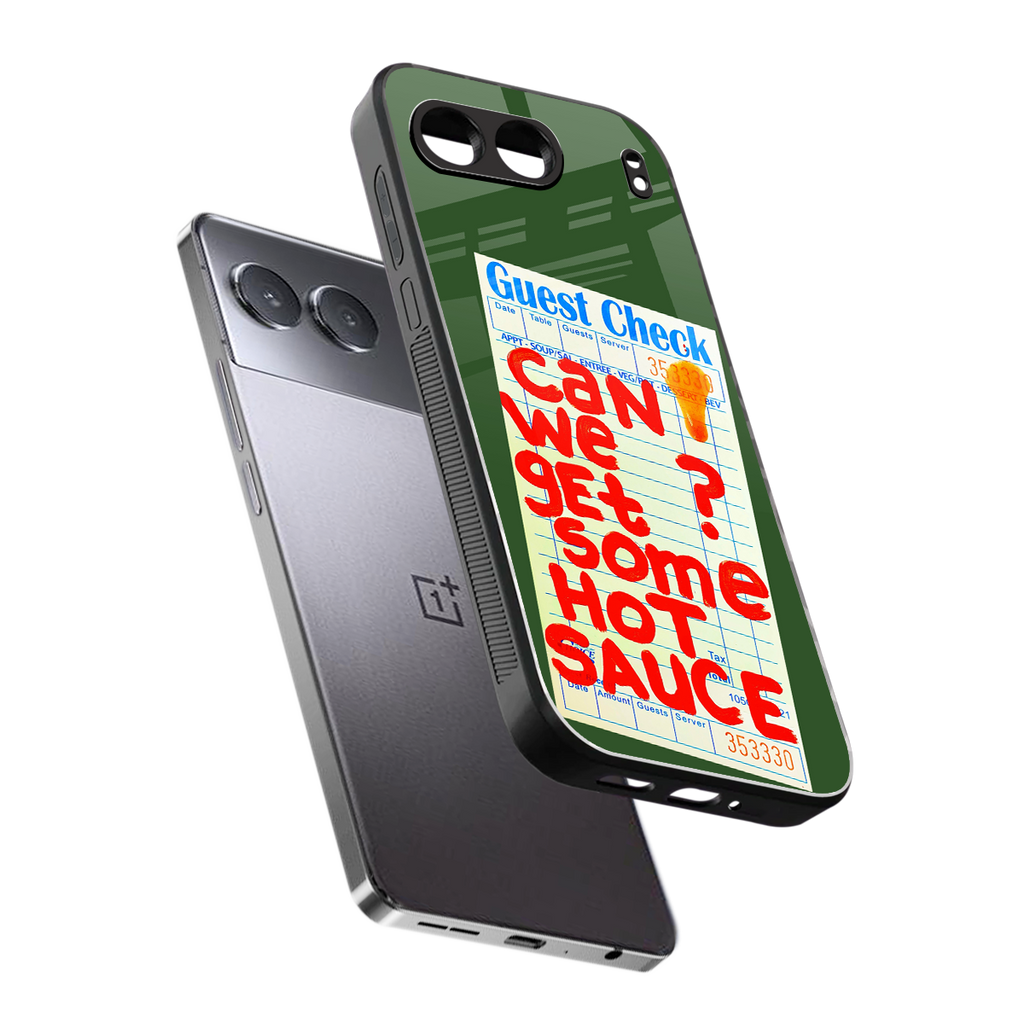 hot sauce back phone cover | glass case for oneplus nord 4