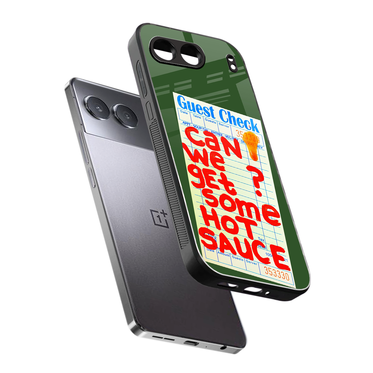 hot sauce back phone cover | glass case for oneplus nord 4