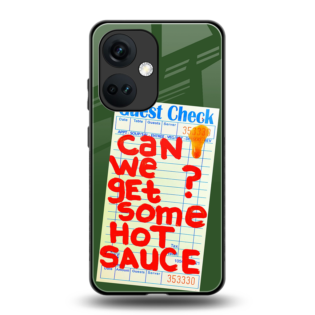 hot sauce back phone cover | glass case for oneplus nord ce 3