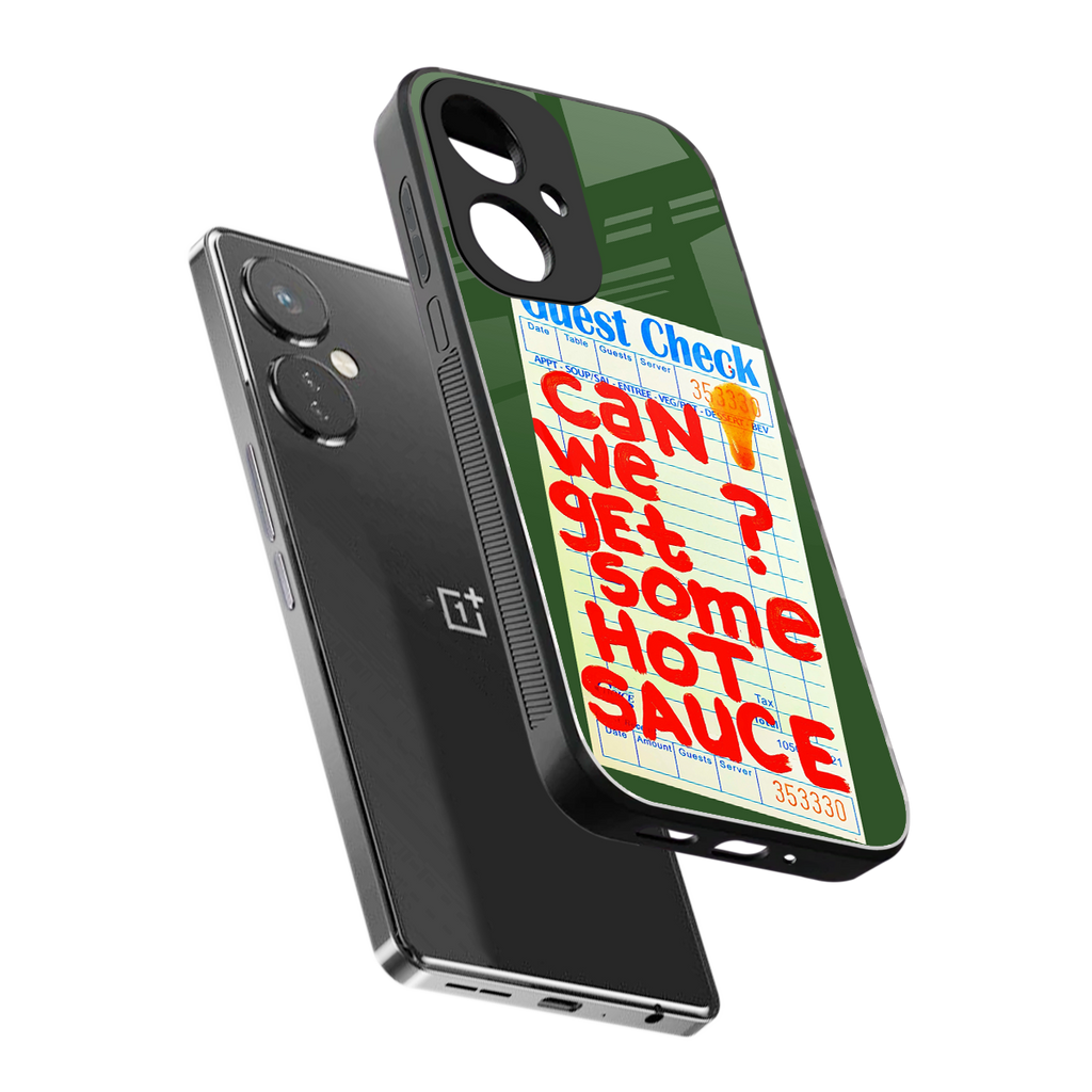 hot sauce back phone cover | glass case for oneplus nord ce 3