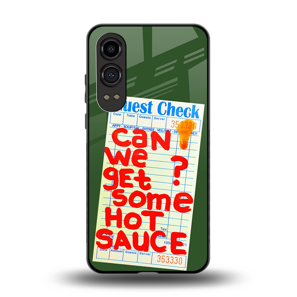 hot sauce back phone cover | glass case for oneplus nord ce 4 lite