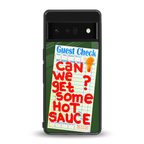 hot sauce back phone cover | glass case for google pixel 6 pro
