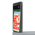 hot sauce back phone cover | glass case for google pixel 6 pro