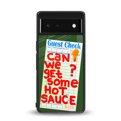 hot sauce back phone cover | glass case for google pixel 6
