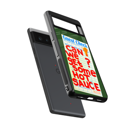 hot sauce back phone cover | glass case for Google Pixel 6A