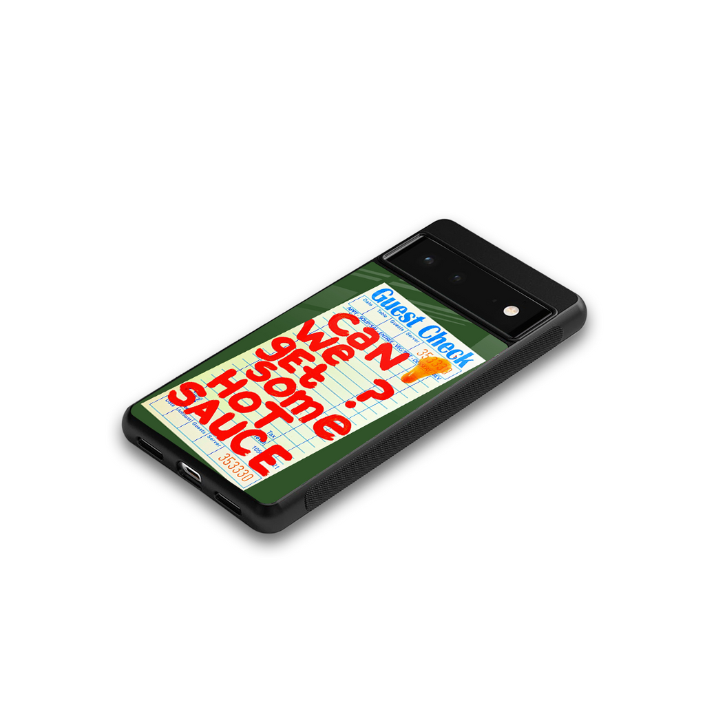 hot sauce back phone cover | glass case for google pixel 6